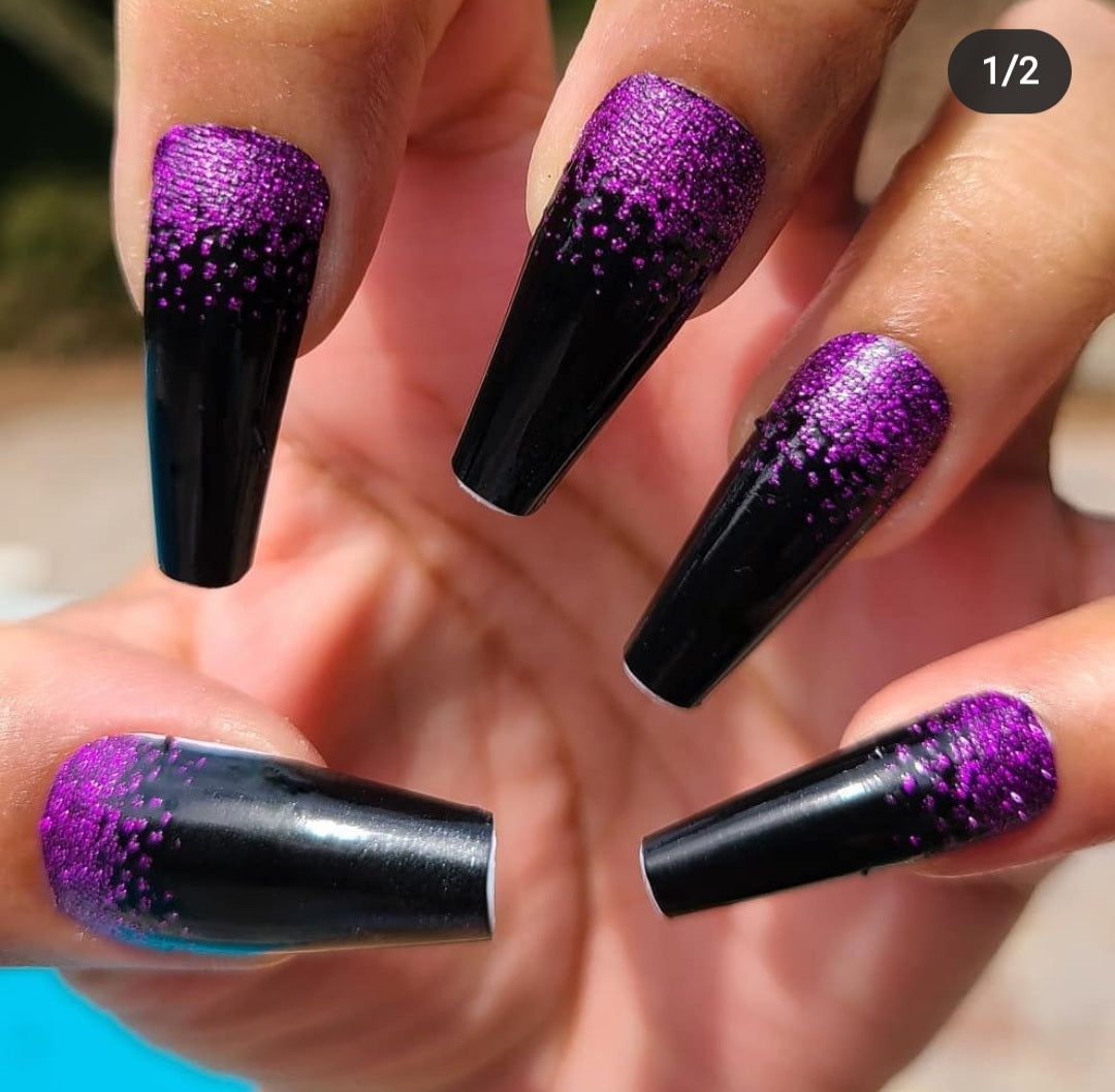 Sissy Nails - Black and purple ombre | Facebook