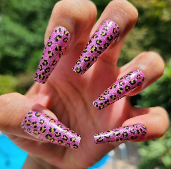 Pink Glitter Leopard