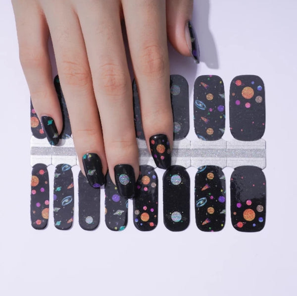 Solar Manicure Nail Design stock photo. Image of nails - 96289590